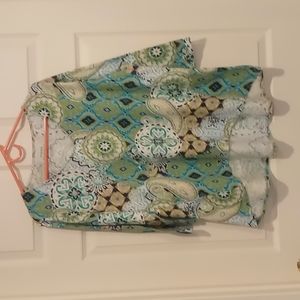 Chico's The Ultimate Tee High Lo tunic top with lovely color scheme size 16